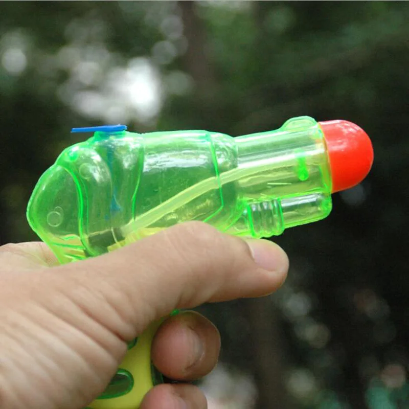 Mini spray de água pequena pistola de água cor sólida transparente pistola de água praia verão crianças jogar água brinquedo interativo presente