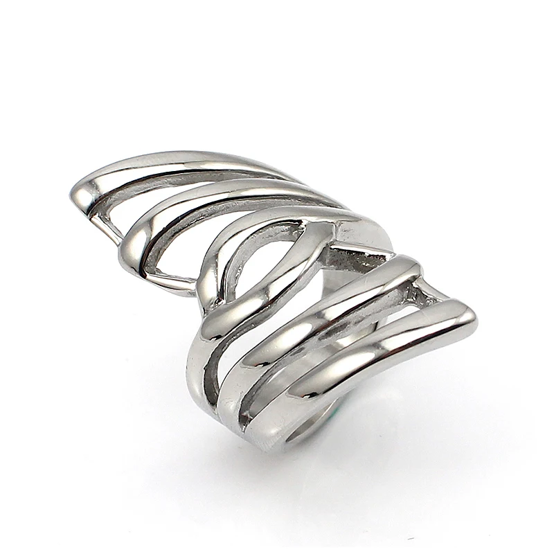 European Style Fashion Ring Stainless Steel Band Silver Color Women Men\'s Classic Statement Rings Jewelry