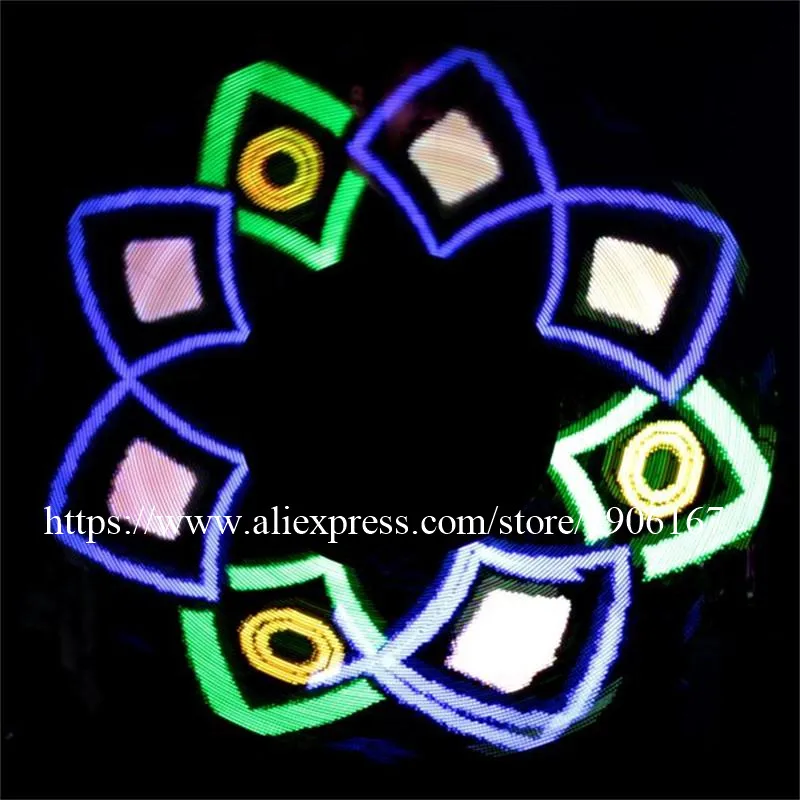 One Pair Programmable 100 Pixels Visual Led Poi Full-Color Lamp LED Stick USB Graphic Poi With Software