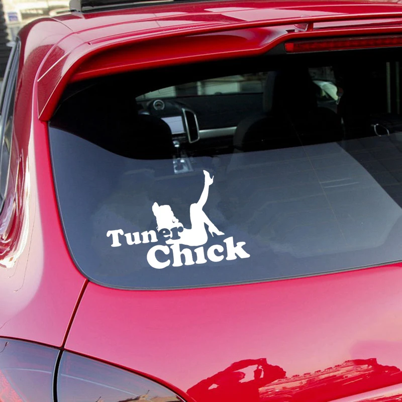 Humour Interesting Tuner Chick Vinyl Car Window Decal Sticker Rear Window Car Sticker