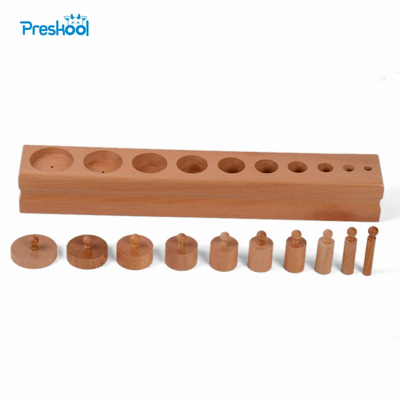 

Baby Toy Montessori Single Cylinder 3 Sensorial Preschool Training Early Childhood Education Brinquedos Juguetes