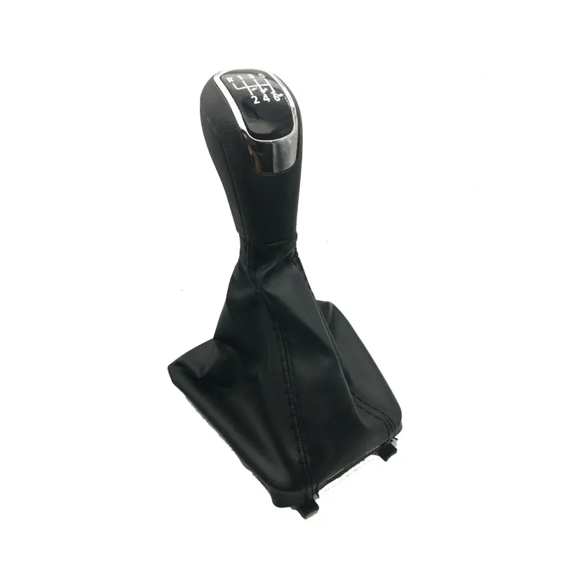 5Speed 6 Gear Car Gear Shift Knobs With Giator Leather Boot For Skoda Superb II Yeti 2008 2009 2010 2011 2012