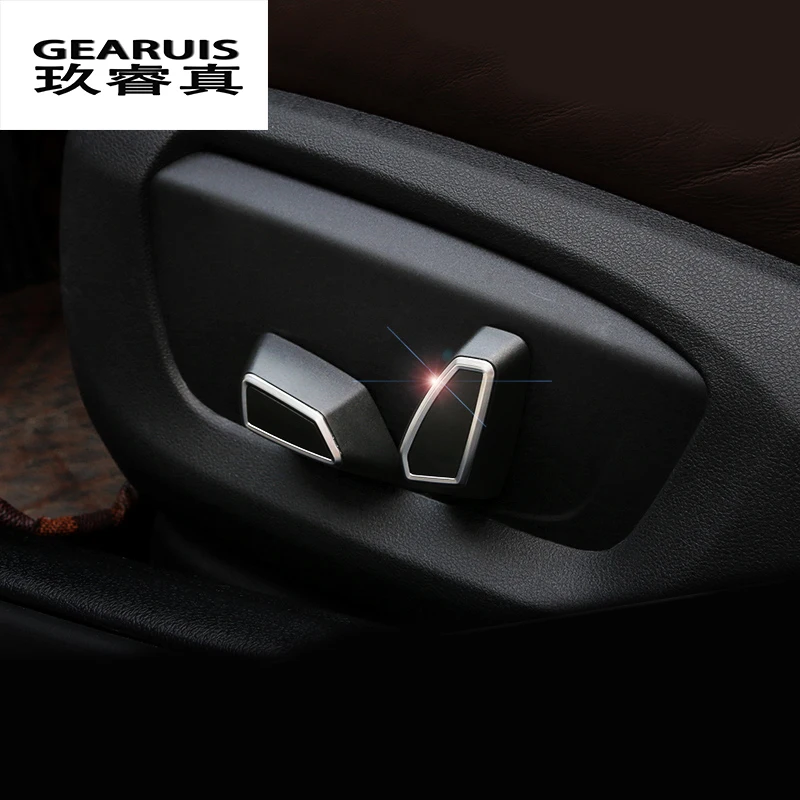 Car Styling Auto Seat adjustment button switch trim Cover Sticker for BMW 1/3/4/5 Series F10 F20 F30 X3 X4 F25 F26 X5 X6 F15 F16