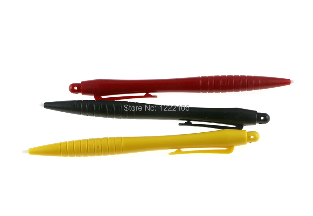 Caneta stylus de plástico multicolorida para wii, 2 peças, caneta pincel de toque grande para wii u 3ds 3dsxl ll nds ndsl