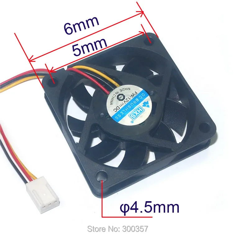 10Pcs Black 6cm or 7cm 3pin12V 60mm 70mm 15mm 6015 7015 Brushless DC Fan PC Cooling Cooler Fan