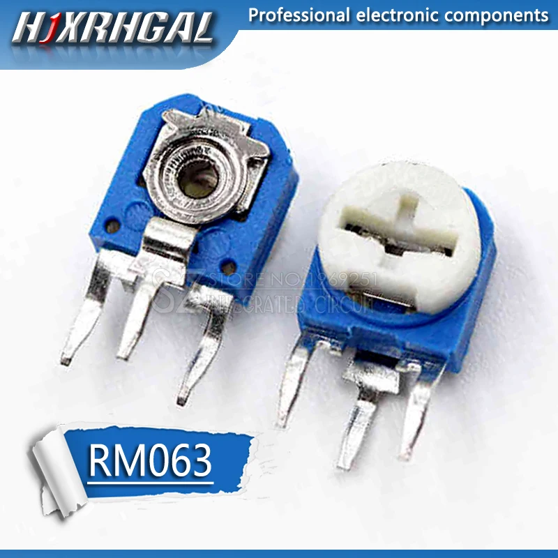 

500pcs RM063 RM-063 100 200 500 1K 2K 5K 10K 20K 50K 100K 200K 500K 1M ohm Trimpot Trimmer Potentiometer variable resistor