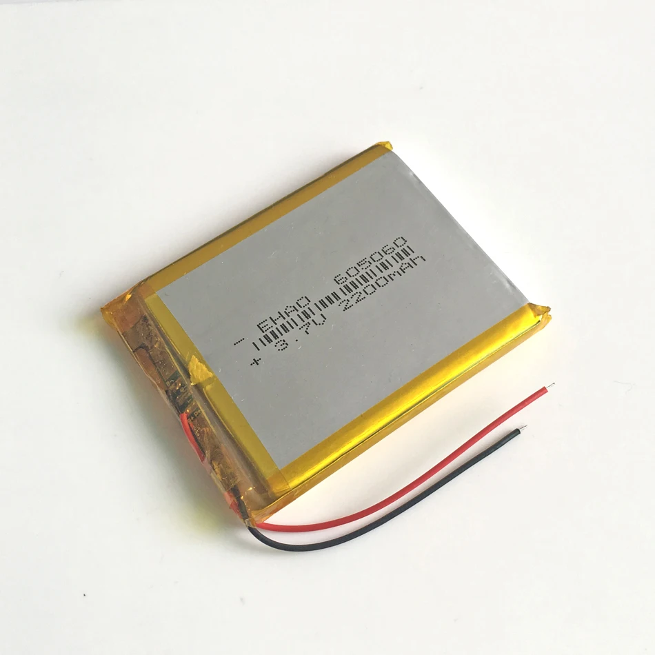 Литий-полимерная аккумуляторная батарея 3,7 в 2200 мАч 605060 для Mp3 GPS PSP PAD MID DVD портативное зарядное устройство для ПК динамик камера Регистратор
