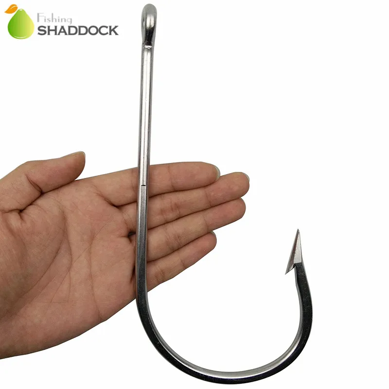 1pc 7731 Stainless Steel Fishing Hooks Super Large Sharp Strong Thick Big Game Fish Tuna Bait Fishing Hook Size 20/0