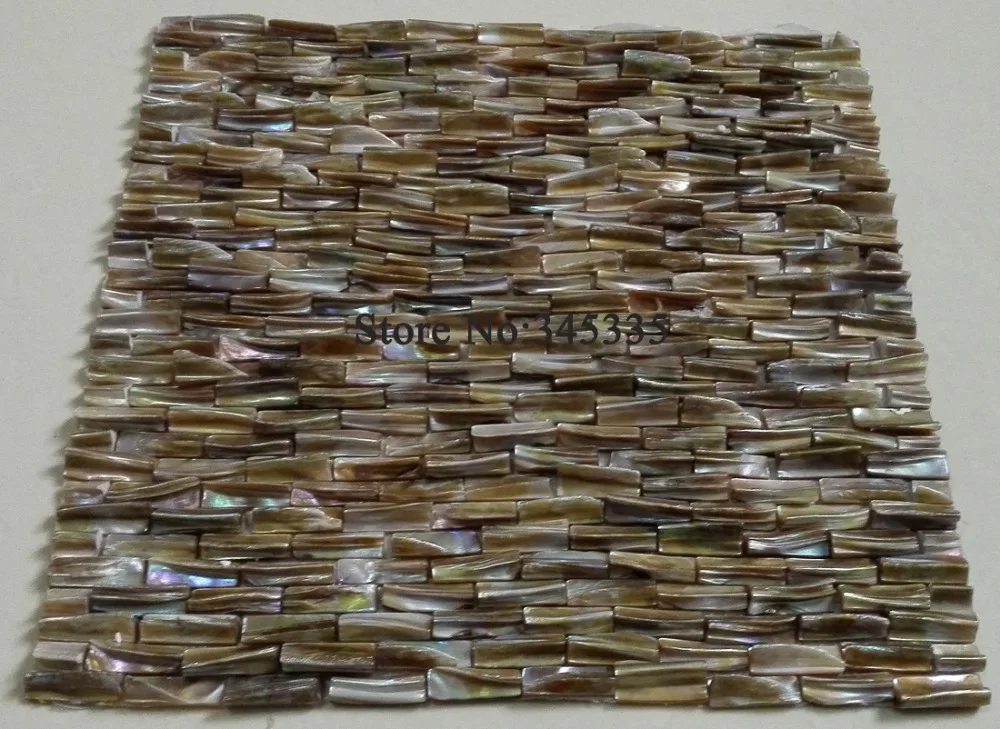 Fashion 3D brick natural shell mosaic tile mother of pearl kitchen backsplash shower background bathroom backsplash wall tiles