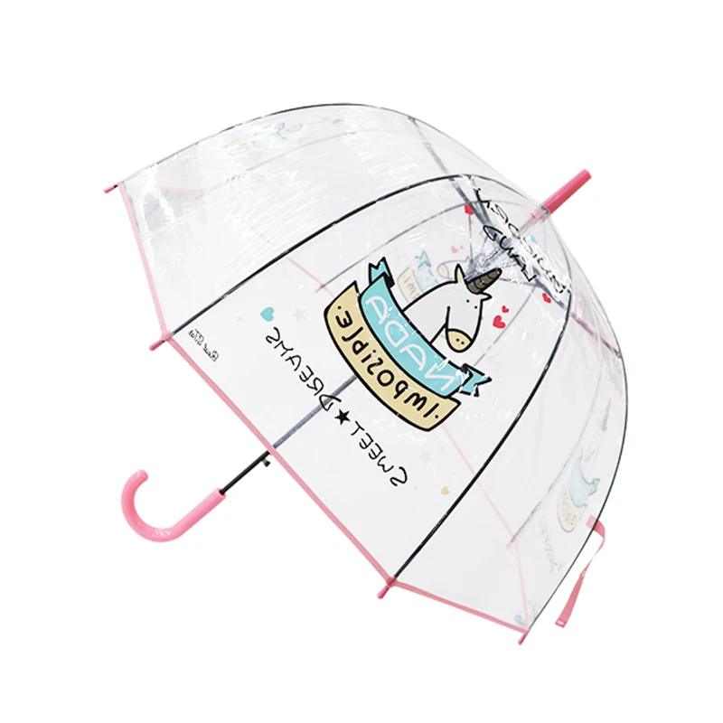 Kids Umbrella Unicorn Transparent Umbrellas Children Laser Umbrella Alpaca Girl Umbrellas Sakura Dropshipping Cute Cartoon