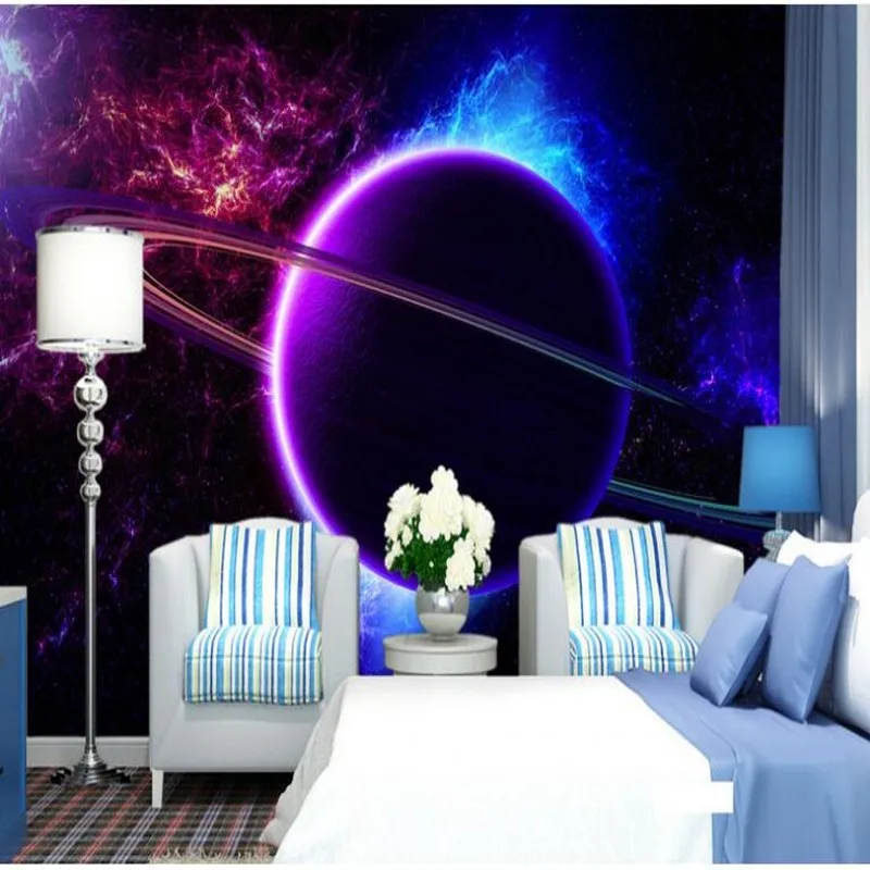 

wellyu Custom wallcovering KTV universe tooling background wall papel de parede para quarto wallpaper for walls 3 d