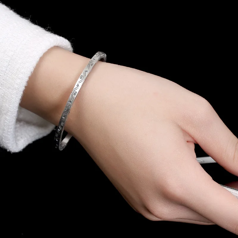 simple thai silver 925 bangle 5