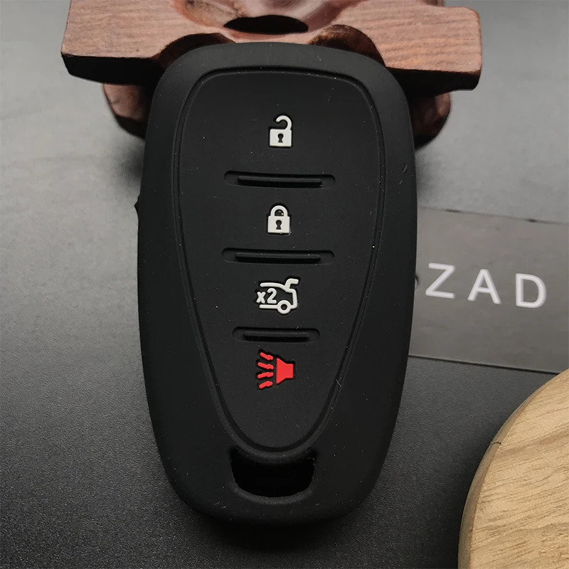 ZAD Silicone Car Key Cover Case FOB For Chevrolet Cruze 2016 Malibu XL Camaro Smart 3 button Remote Key Case Jacket