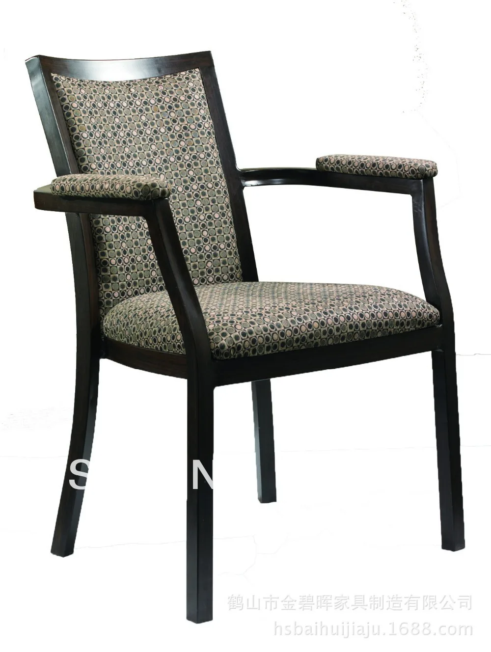 Stackable wood imitation Aluminum banquet Armchair,heavy duty fabric with high rub resistance,comfortable