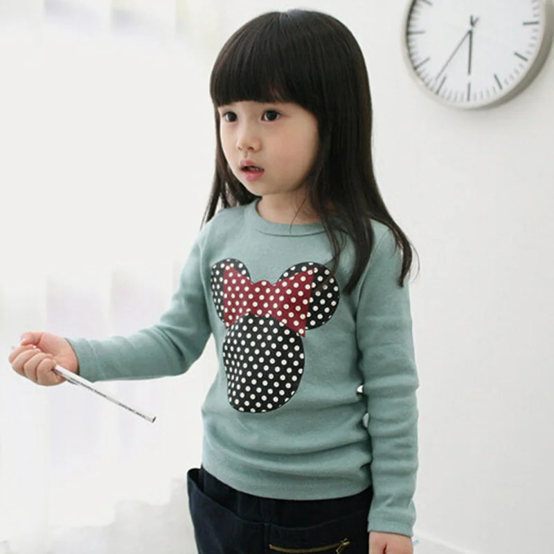 Fashion Baby Kid Long Sleeve Cat Shirt Tops Clothes Girls Blouse Spring and Summer Autumn Cartoon Kids T-shirt