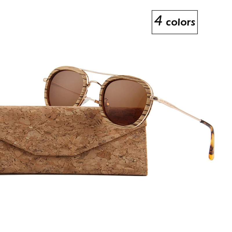 

Punk Wood Sunglasses For Men Women Polarized Lens Fashion Wooden Glass UV400 Handmade with case BFW3060