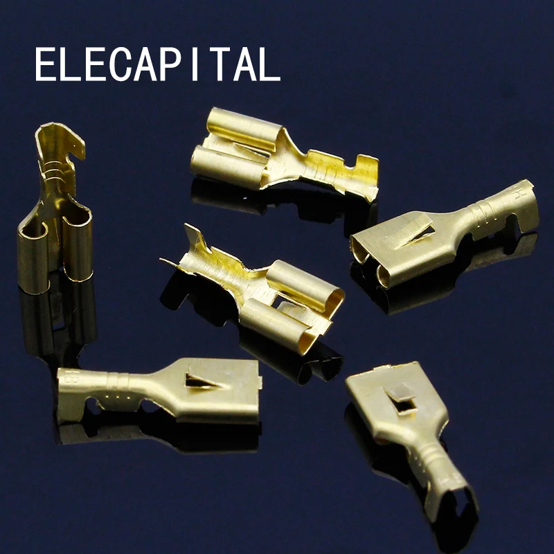 6.3mm Female Crimp terminal Connectors,Automotive Connector Spade Terminal