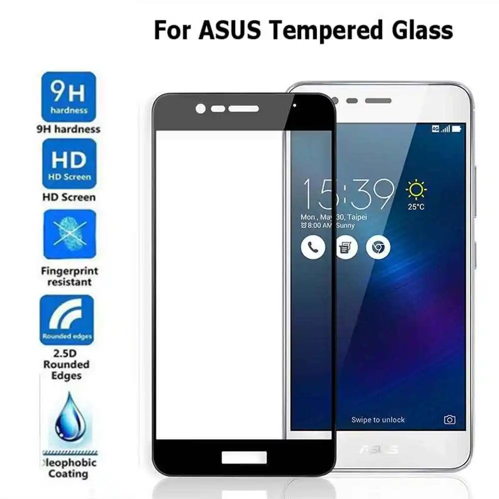 9H Tempered Glass For ASUS Zenfone 3 Max ZC520TL Full Cover Screen Protector For ZC520TL Coverage Protective Film Glass