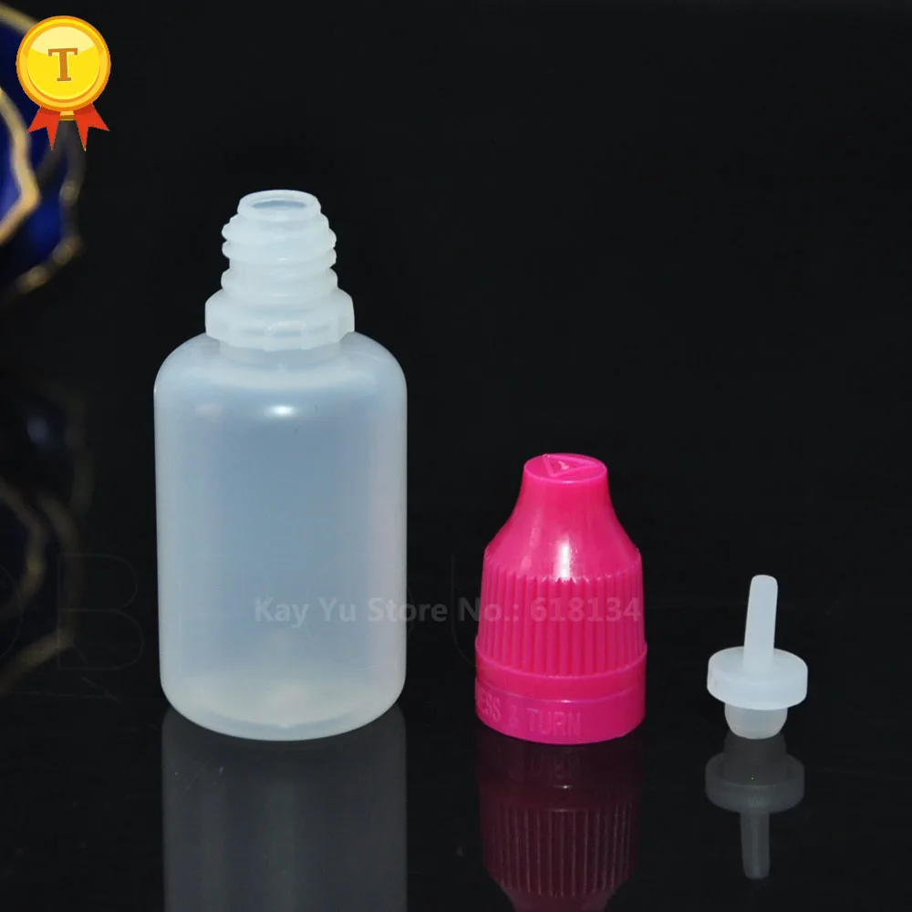 

Tamper evident bottle, Pe plastic dropper bottles 20ml refillable bottle with long thin tip