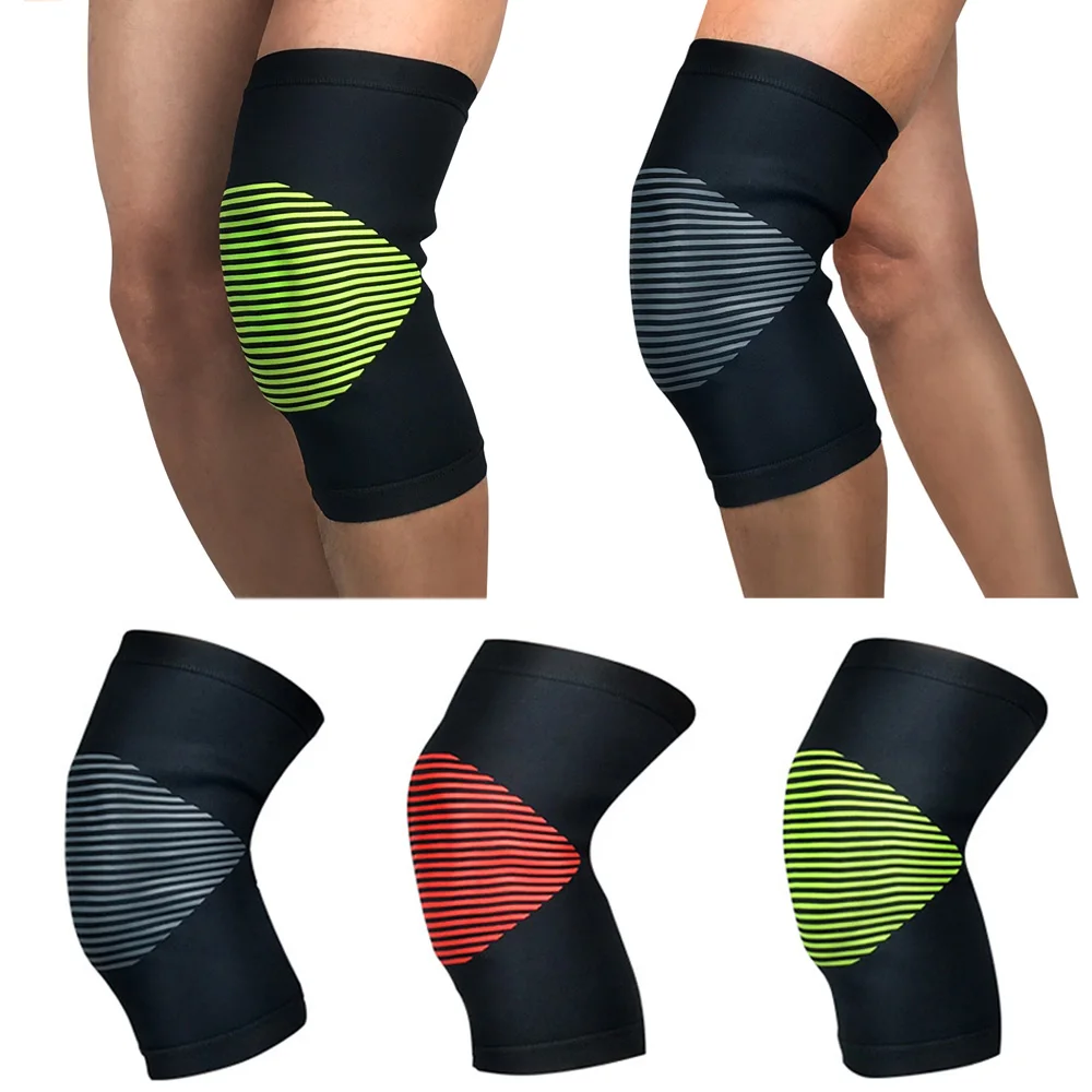 Sports Protection Knee Pads Knee Warmer Striped Pattern Supports Outdoor Sports SPSLF0062