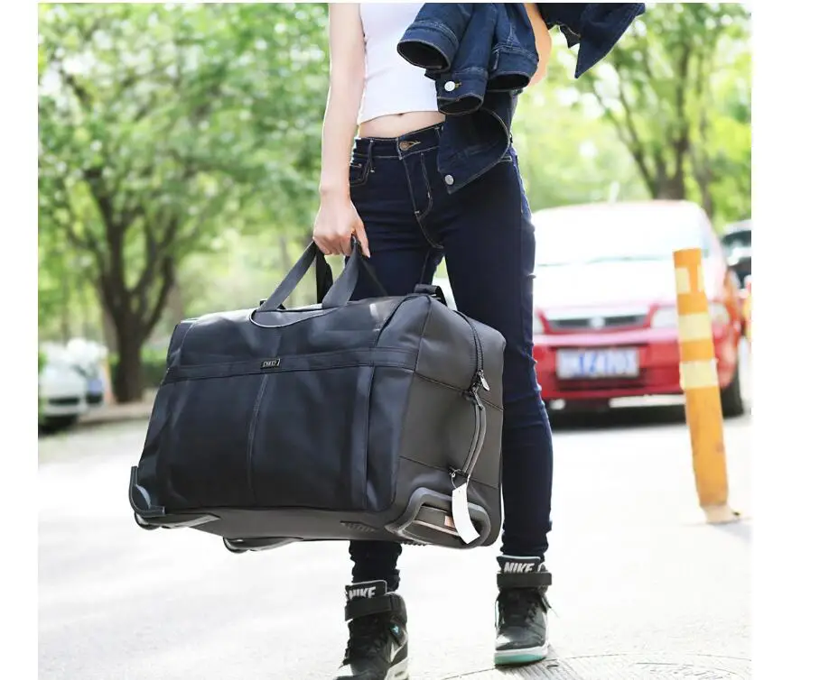 24 Inch Travel trolley Luggage bags men Travel trolley Rolling bags Women  wheeled Backpacks Business baggage suitcase on wheels