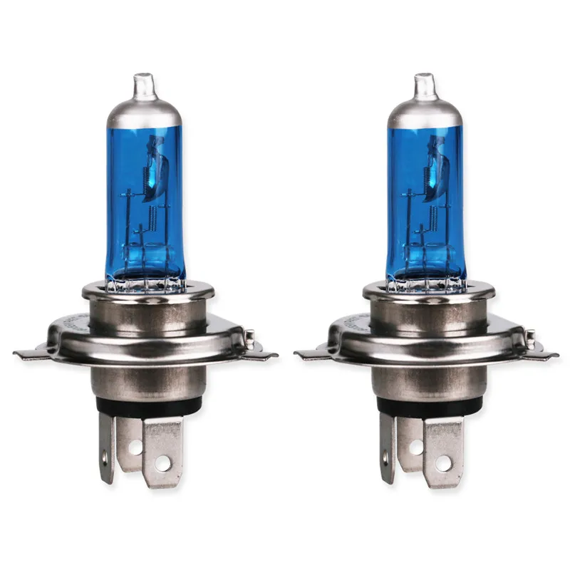2Pcs/Pair H4 55W 60W Halogen 6000K High Low Beam Light Headlight Bulb Auto P43T H4 6000K DC12V Xenon White Car Fog Lamp