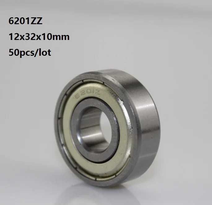 

25pcs/lot 6201ZZ 6201Z 6201 Z ZZ 12*32*10mm Double cover Deep Groove Ball bearing 12x32x10mm Ball bearings