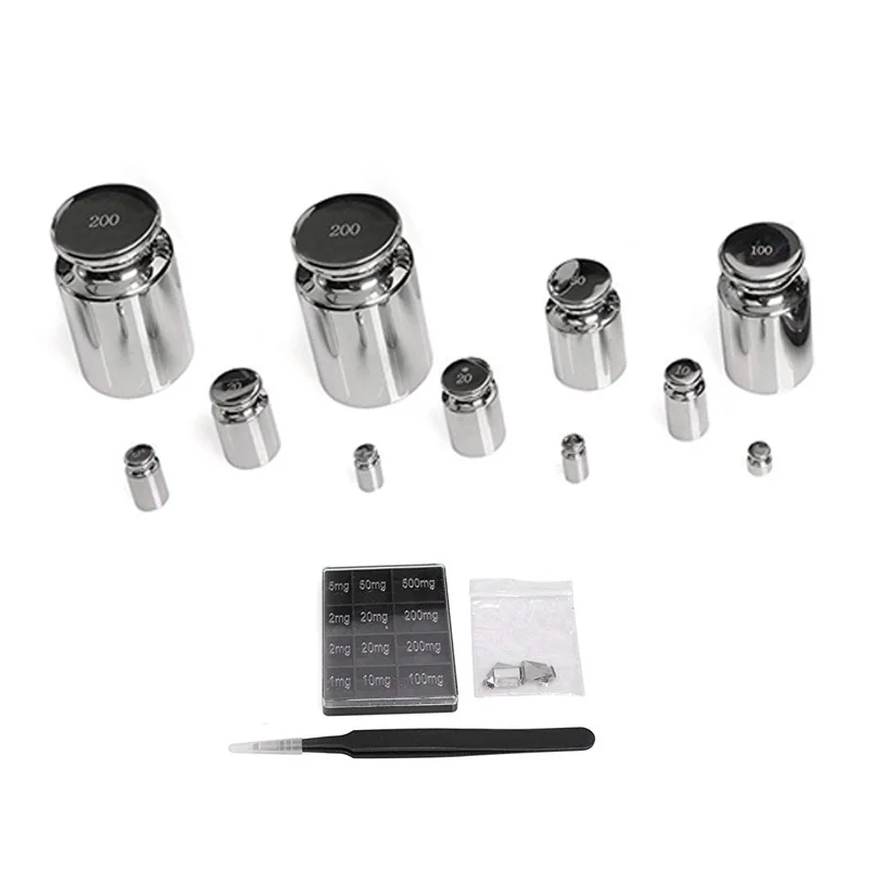 BECBI 1mg-200g Weight M1 Calibration Weight Set Stainless Steel Chrome Plating Weights Set Precision Gram Scale Calibracion Peso