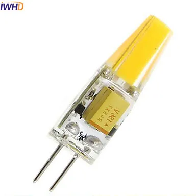 IWHD 2W COB G4 LED 12V Bulb 120LM Mini 220V LED G4 Bi-pin Lights Warm White/White Replace Halogen Chandeliers 10PCS