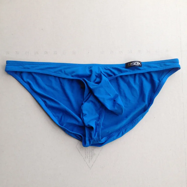 Sexy Men's Ice Silky Smooth Low-rise Low-waist Skimpy Bikini Briefs ~