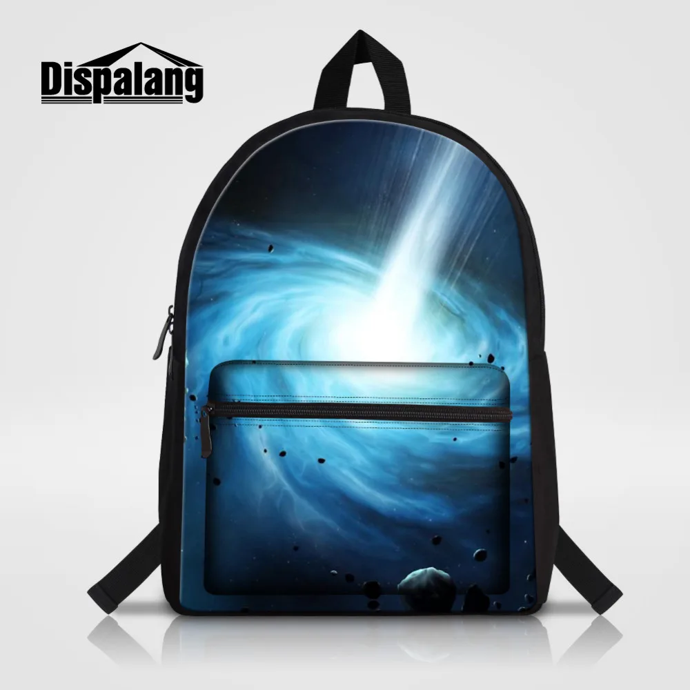 Dispalang Women Cotton Fabric Backpack For 13 14 Inch Laptop Notebook Galaxy Star Universe Space Print Backpack Girls School Bag