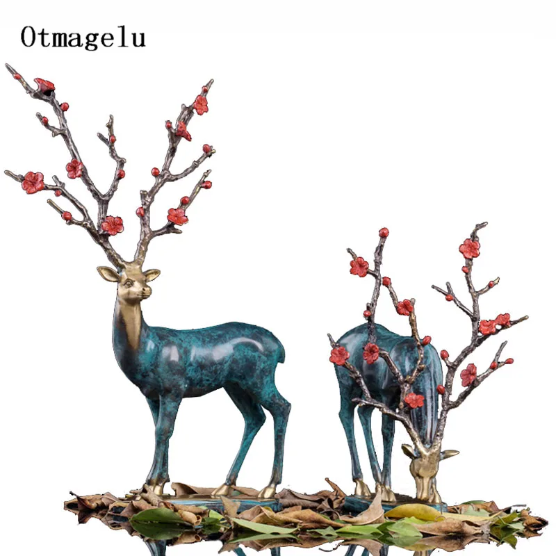 Reindeer Wedding Decoration Figurines Miniatures Vintage Home Decor Valentines Day Birthday Gifts Living Room Office Ornament