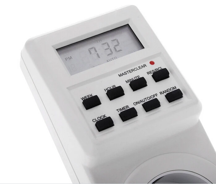 Digital Timer Switch Socket 7 Day 12/24 Hour LCD Electronic EU Plug Outlet Kitchen Appliance Time Control