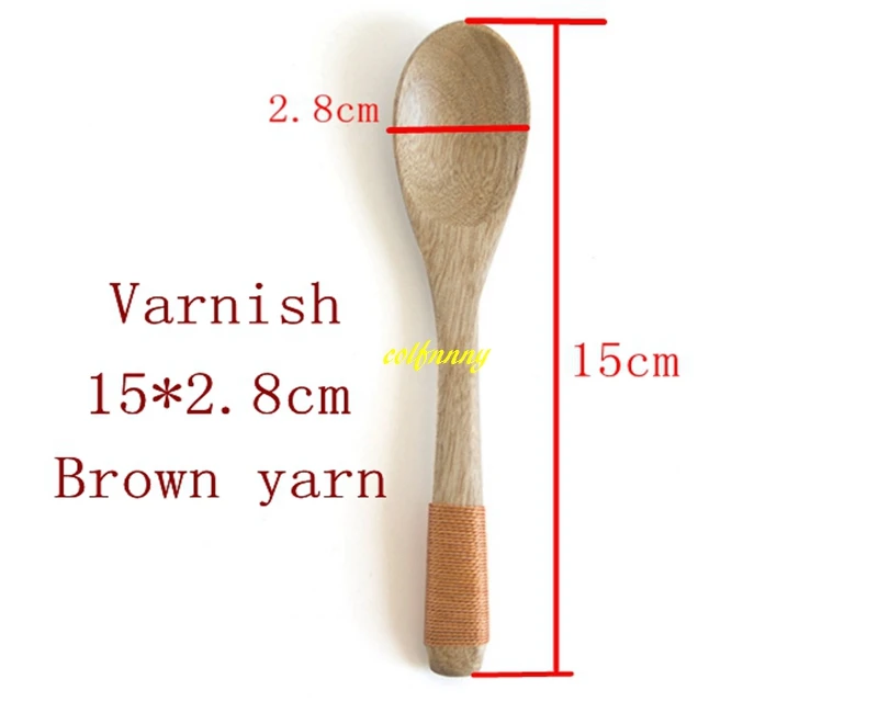 

500pcs/lot High quality 15*2.8cm Naturel Wooden Coffee Tea Sugar Salt Spoon Wood Jam Spoons Scoop Kitchen Utensil