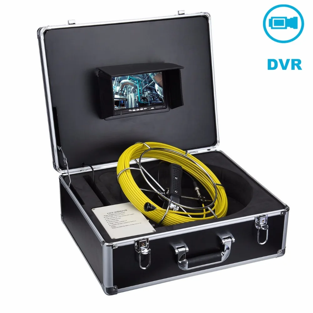 

Factory Direct Supply 20M Sewer Waterproof Camera Pipe Pipeline Drain Inspection System 7 inch monitor with DVR