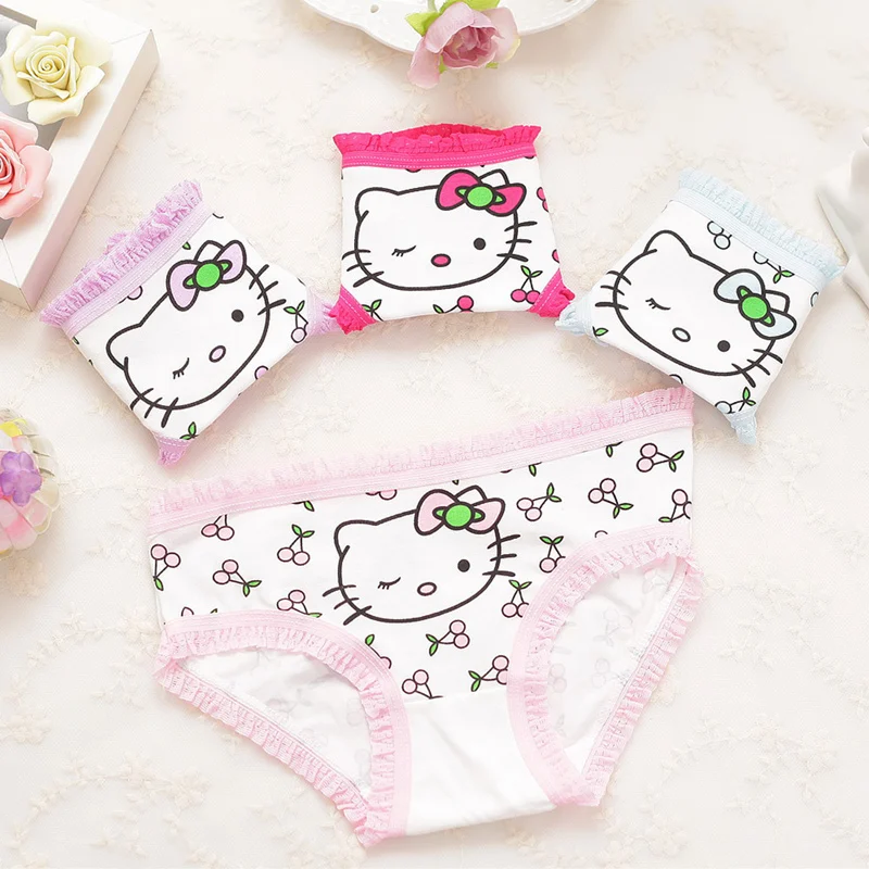 girl underwear kids cotton children's underwear briefs girls cat underwear panties 1 piece