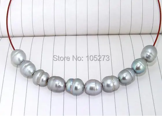 Rare Hole 2mm Luster Grey Freshwater Cultured Pearl Gem Loose Beads 10-11mm About 20 Pieces More Color For Choose