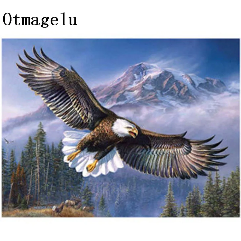 

Полный круглый дрель 5D DIY алмазная живопись животное США Орел вышивка крестиком настенная живопись домашний декор подарки