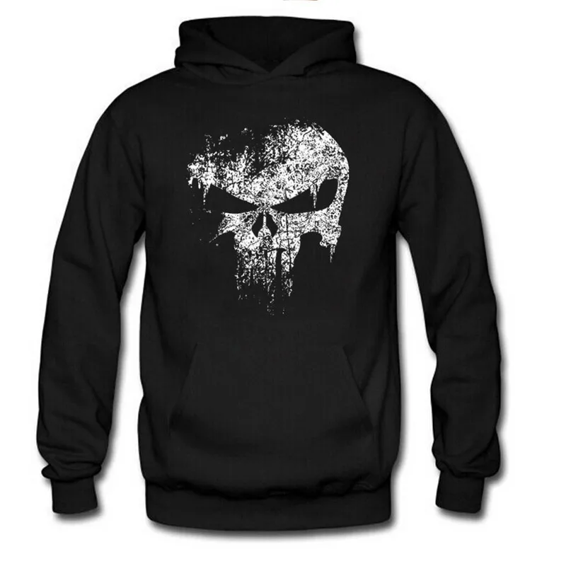 Skull Hoodies Men Women Fleece Long Sleeve Hip Hop Sweatshirt Pullover Cool Fashion Streetwear Skateboard Hoody