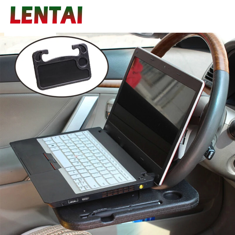 LENTAI 1Pc Car Steering wheel Holder Stand Laptop Desk For Lada Toyota Corolla c-hr Avensis RAV4 Auris Honda Civic Accord Fit