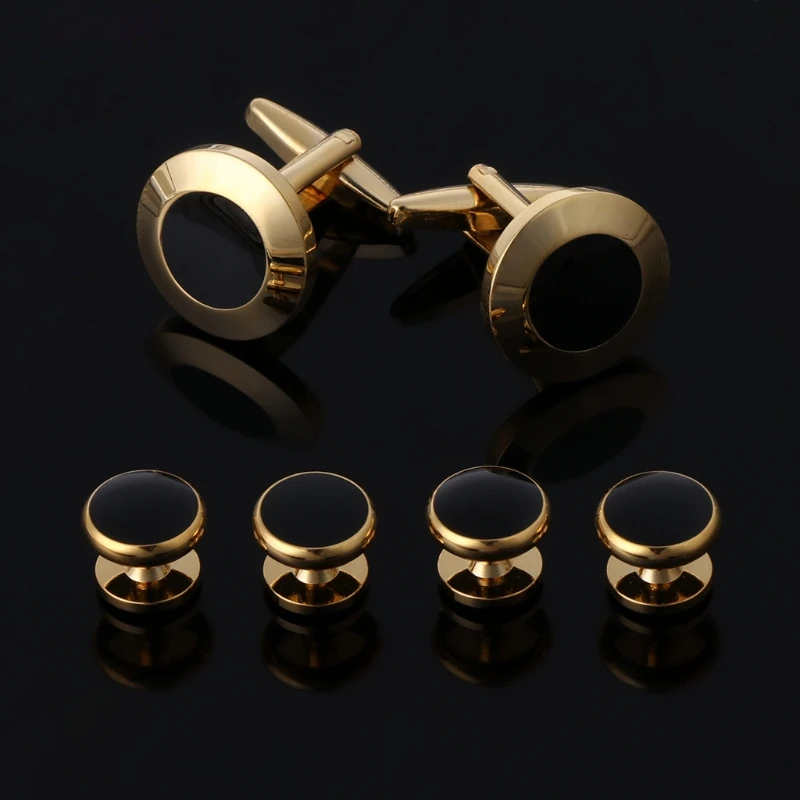 Drop&Wholesale 6 Pcs Men's Tuxedo Cufflinks Formal Costume Shirt Studs Cuff Links Set Steady APR28