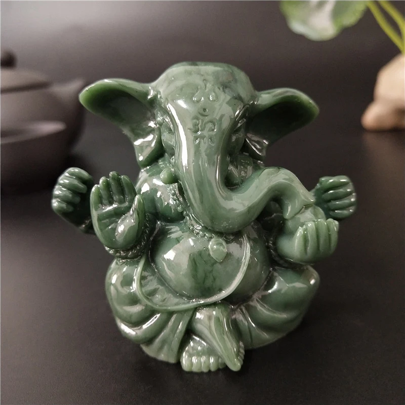 Bóg Ganesha posąg buddy ozdoby Fengshui Ganesh słoń indyjski bóg rzeźby figurki dekoracja do przydomowego ogrodu