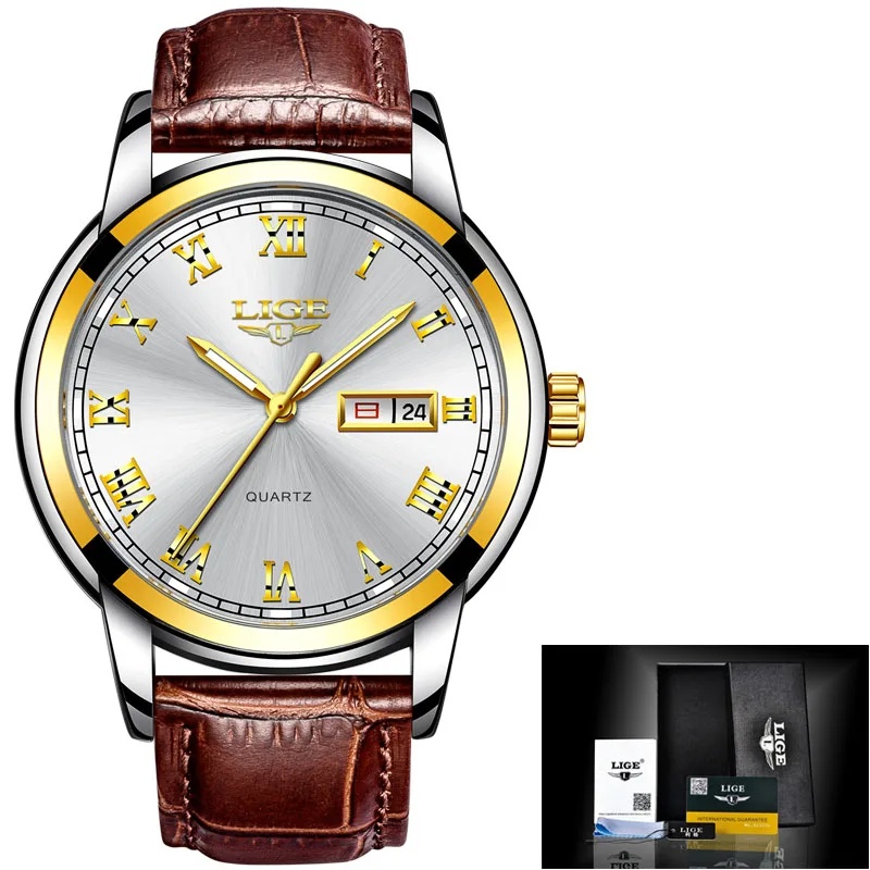 LIGE Top Luxus Marke Männer Sport Uhr Männlichen Casual Voller stahl Datum Armbanduhren herren Quarz uhren relogio masculino