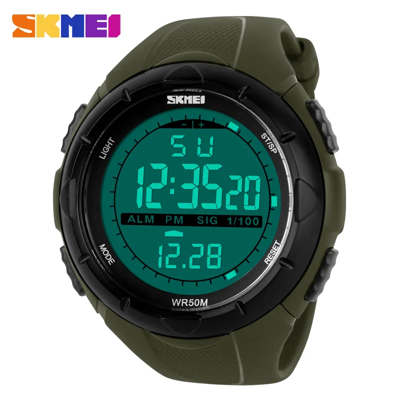 SKMEI Brand Digital Military Sports Watches Men 50M Waterproof Swim Climbing Outdoor Casual Clock Man Wristwatches Reloj Hombre