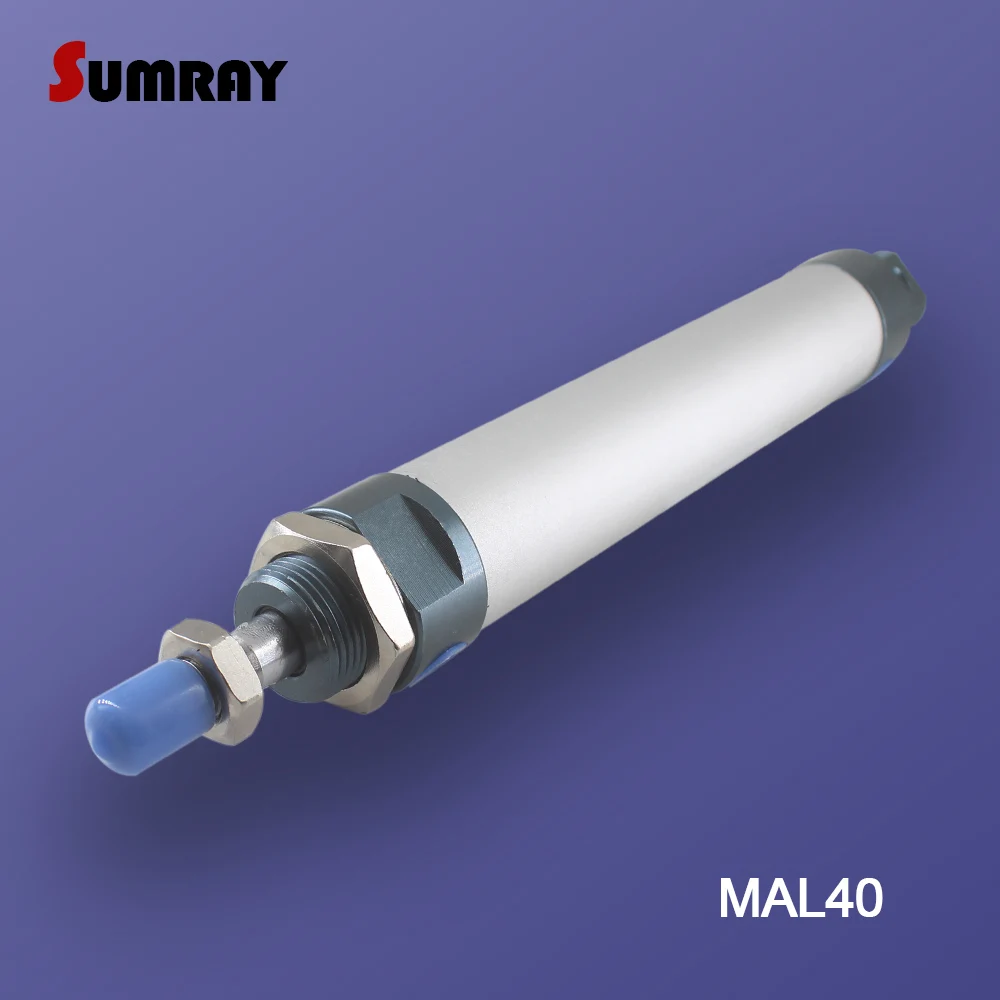 

SUMRAY MAL Type Pneumatic Cylinder 40mm Bore 25/50/75/100/125/150/175/200/250/300mm Stroke Double Acting Pneumatic Air Cylinder