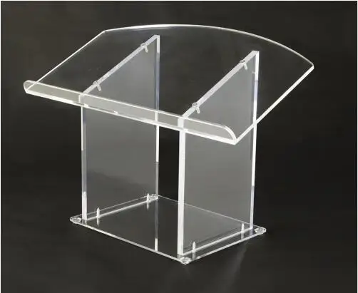 Free Shipping modern Customized Acrylic desktop lectern  Acrylic Pulpit Tabletop Lectern Clear Plexiglas Podium