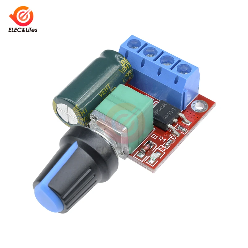 90W Max 4.5V-35V 5A DC PWM Motor Speed Controller Module Adjustable Speed Regulator Control Switch 12V 24V