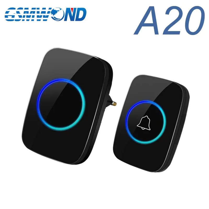 433MHz Wireless Doorbell Smart Home 300m Distance Wireless Working Welcome Doorbell Music Chime EU UK US Plug Optional