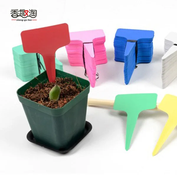 

Nursery Plant Tag T-type Plastic Plant Label Garden Nursery Pots Planters Flower Thick Plant Tag Label Marker 5pcs /6*10cm