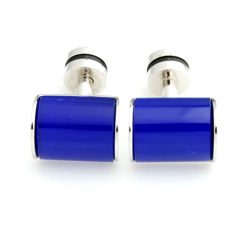 YH-1214 Pink,Blue Cat Eye Stone Jewelry Cufflinks, MOP Cufflinks for Men- Factory Wholesale